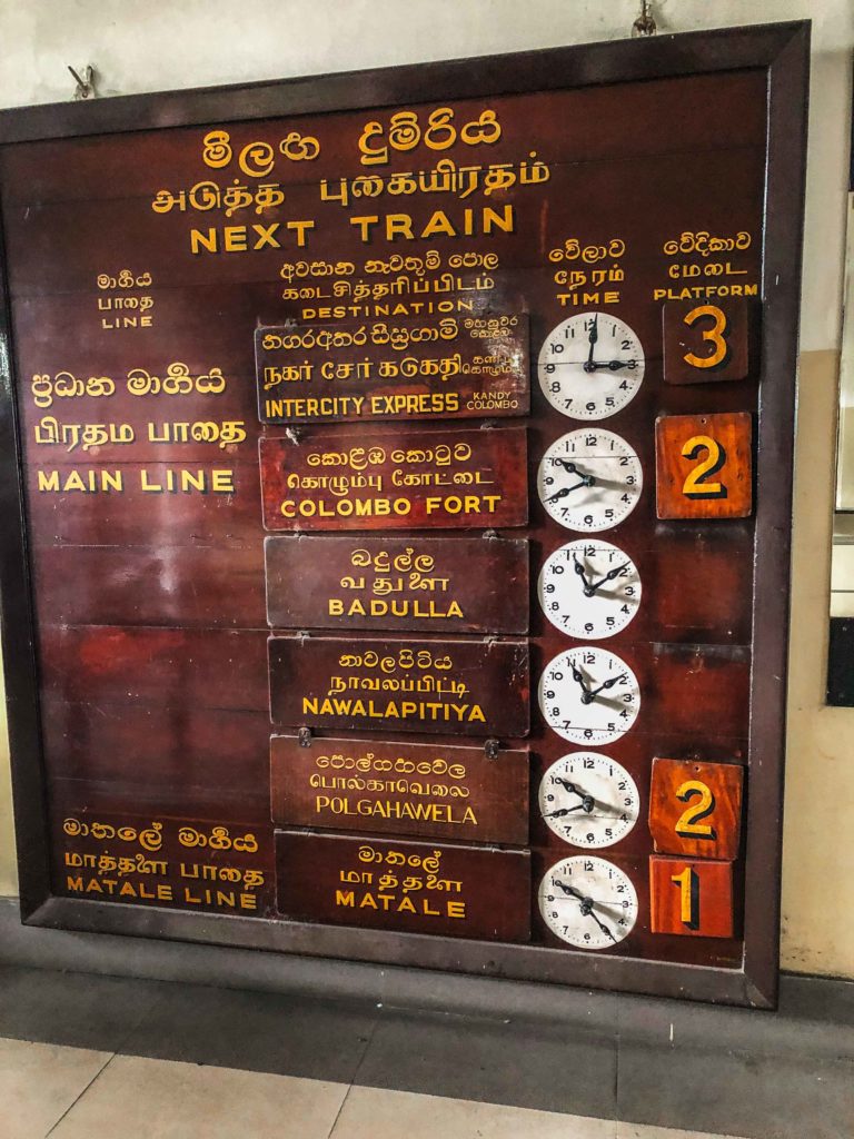 Train Timetable Sri Lanka Kandy to Ella