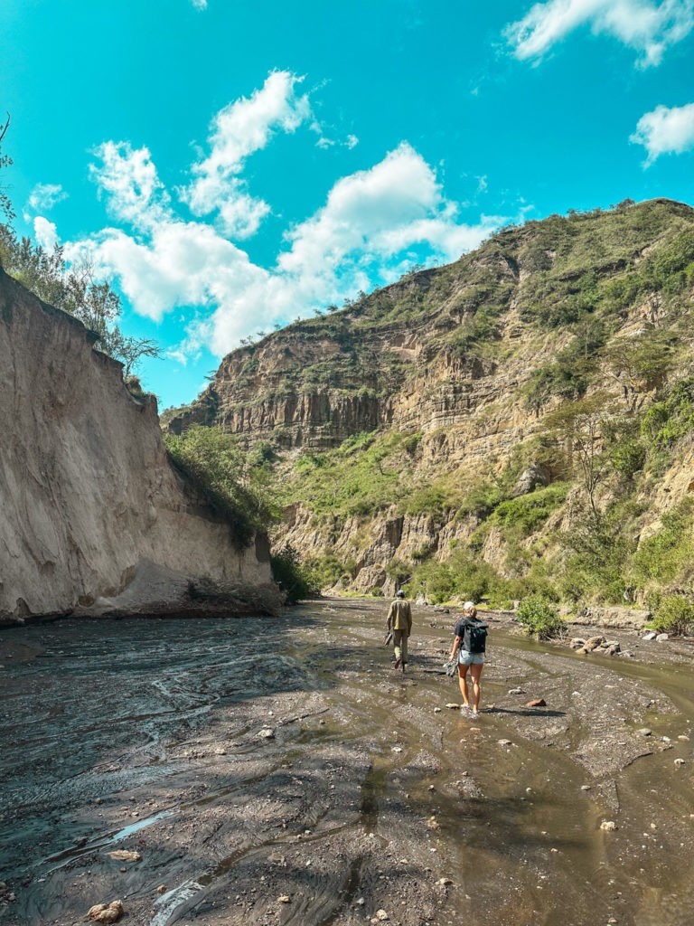 Hiking in the canyon in Hell's Gate National Park