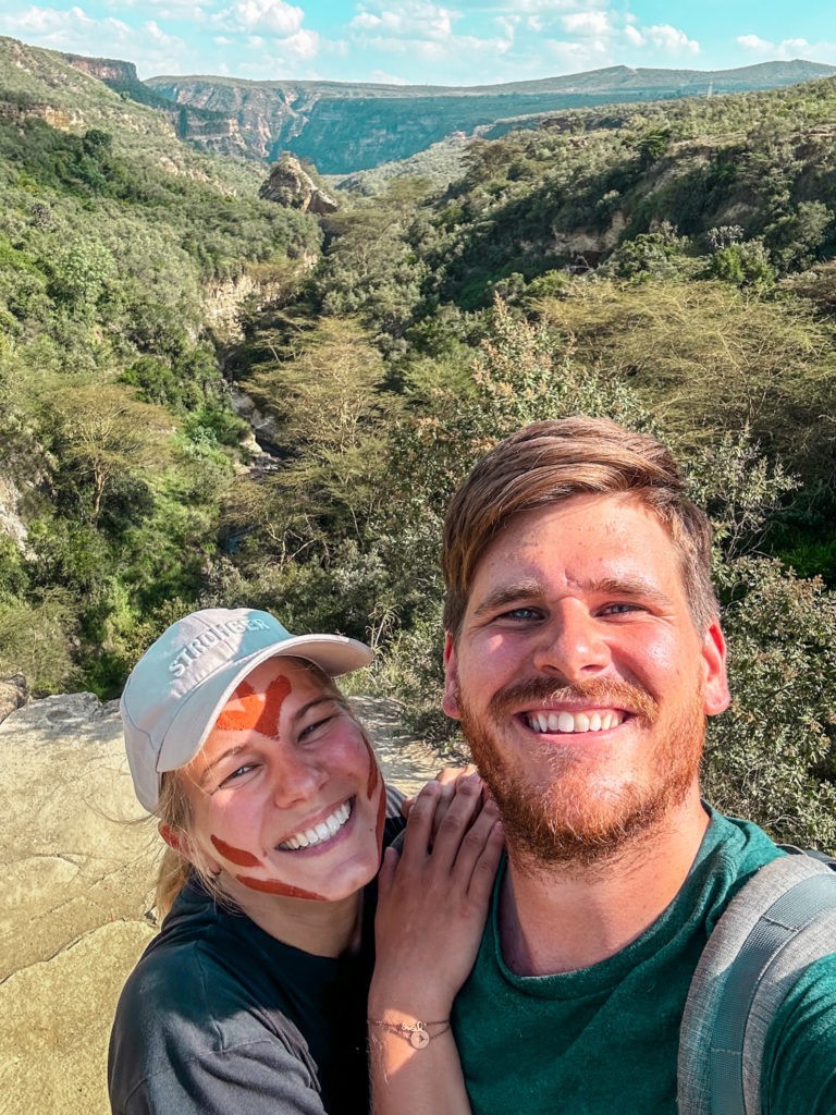 Viewpoint at the gorge in Hell's Gate National Park, Hiking the Gorge.