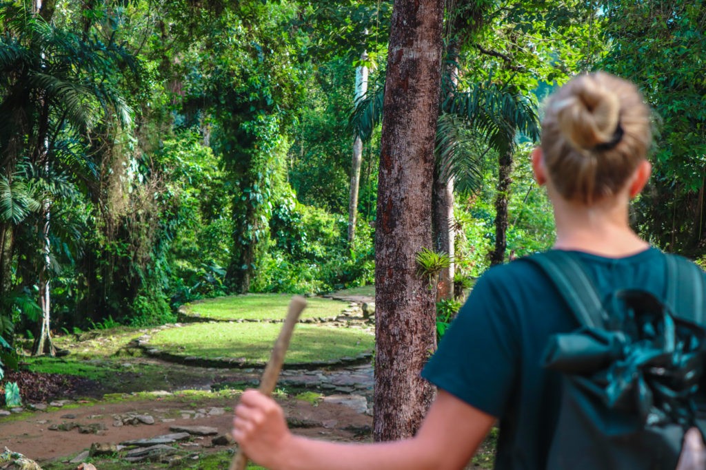 The Lost City trek leading through jungle and rocky tracks