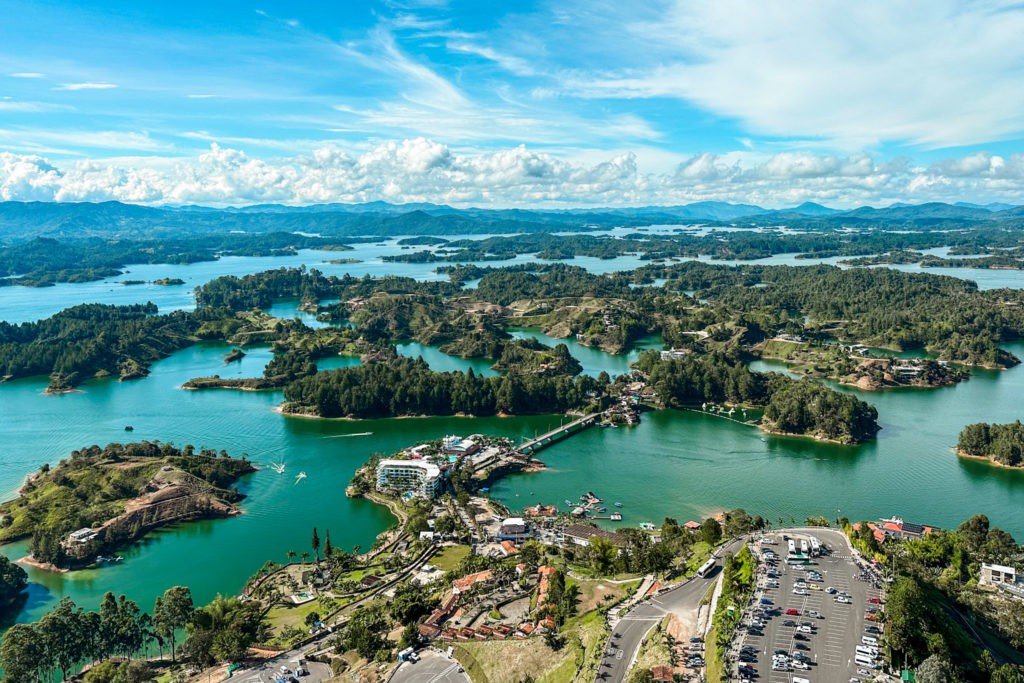 Best Things To Do in Guatape - View of the Lake from El Penol Rock in Guatape, Colombia