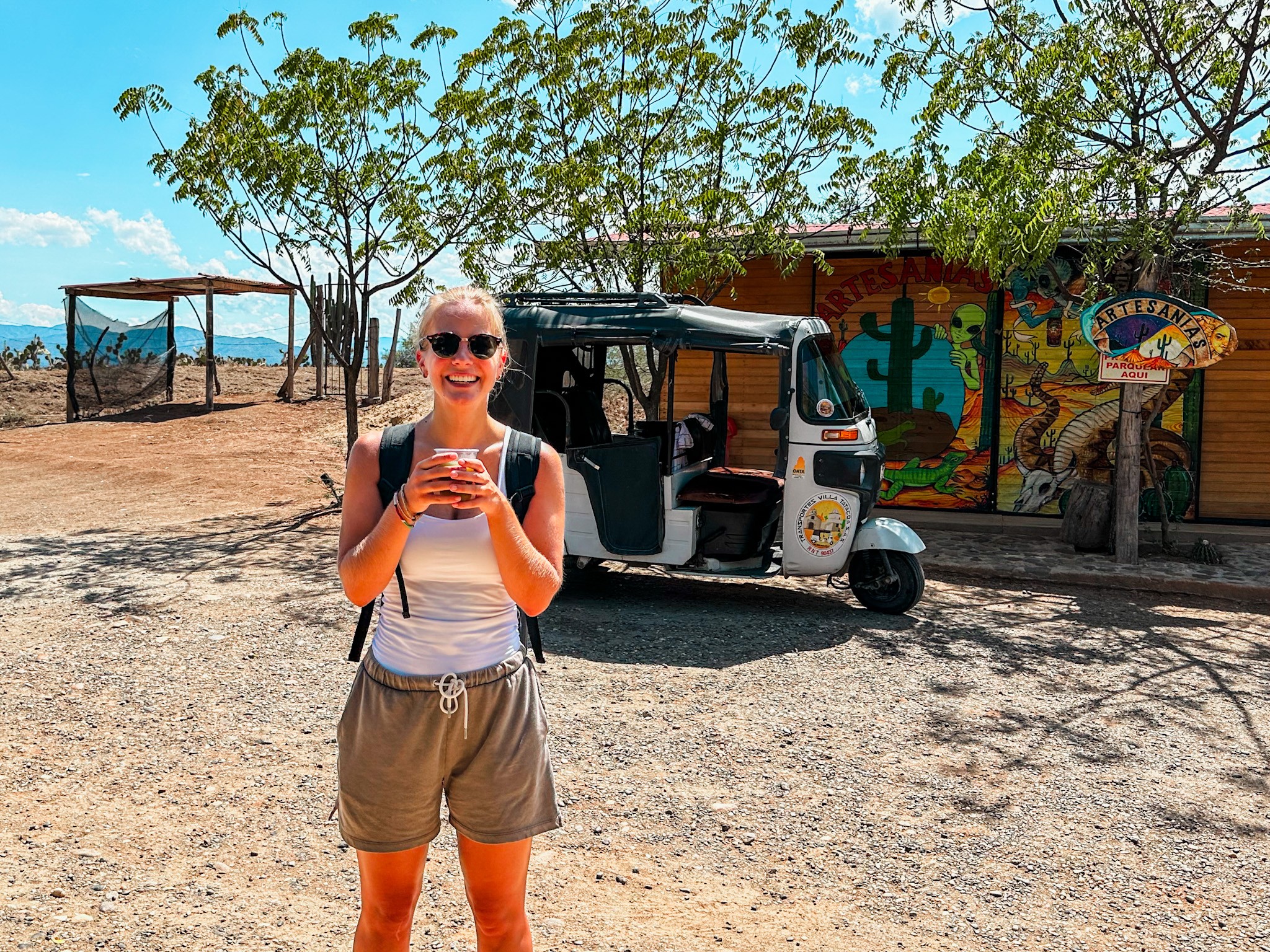 Visit the Tatacoa Desert - A Complete Guide: Drinking a refreshing Guarapo at the Red Desert