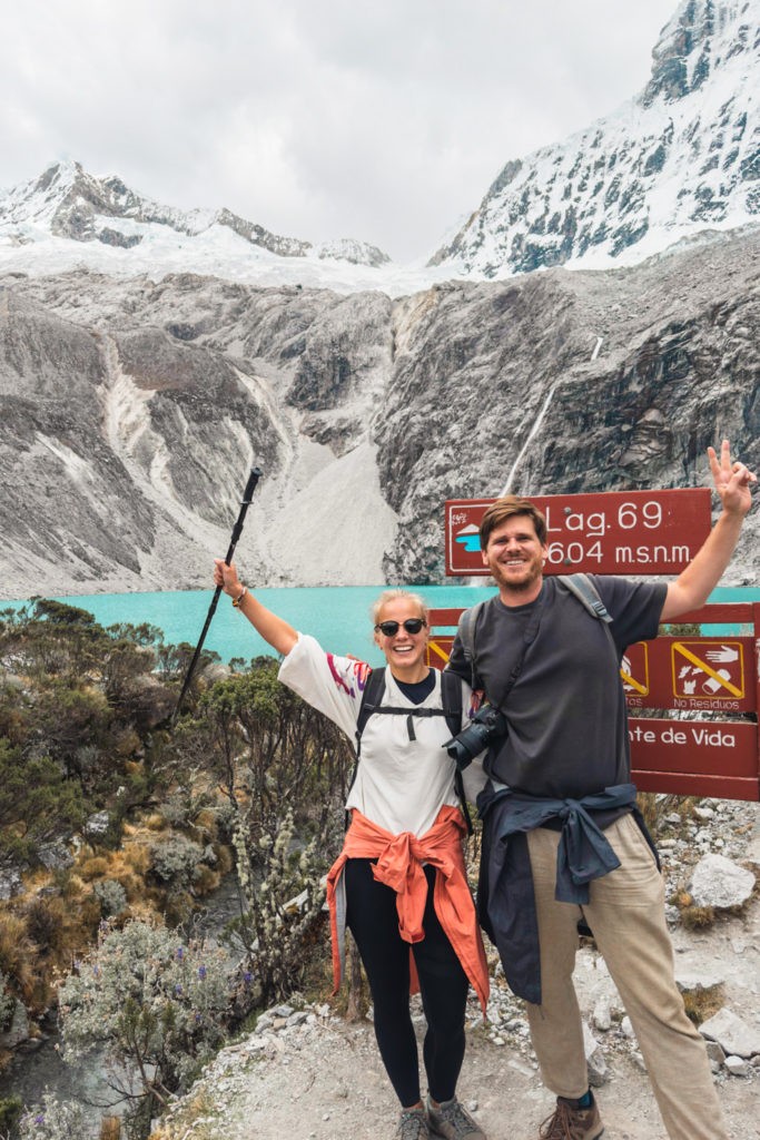 Best hikes in Huaraz: View at Lake 69