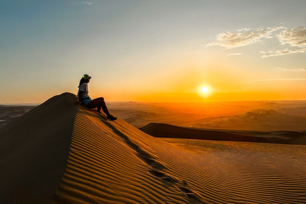 Huacachina Travel Guide: Sunset views over the Ica desert