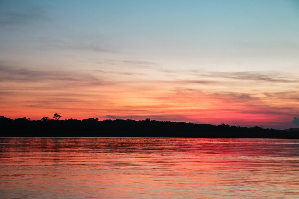 Amazon Rainforest in Peru - Sunset on the Amazon