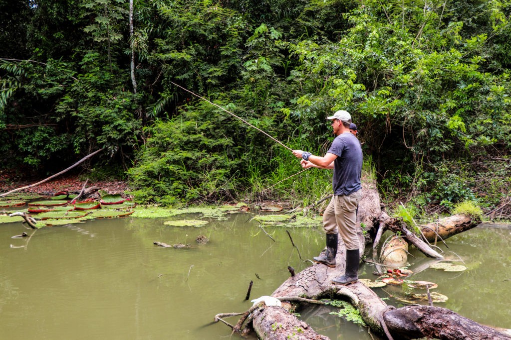 Amazon Rainforest in Peru - Piranha Fishing