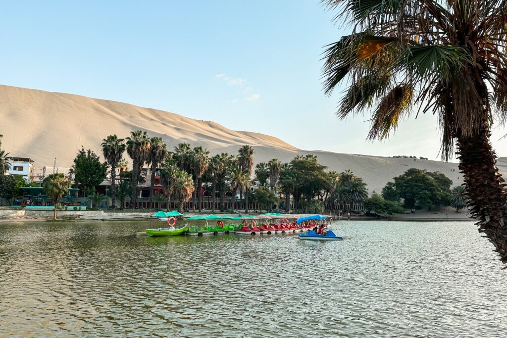 Huacachina Travel Guide: Row a paddleboat on the lagoon
