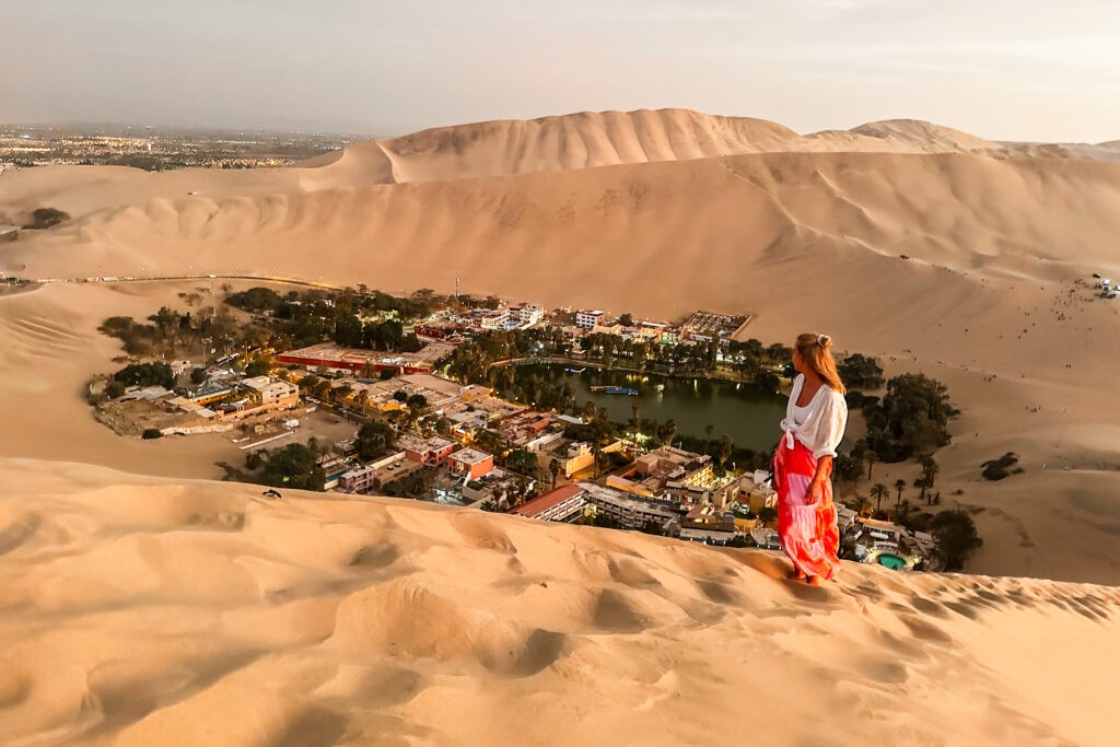 Huacachina Travel Guide: Sunset views over the Huacachina Oasis