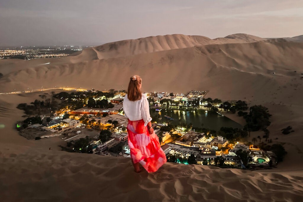 Huacachina Travel Guide: Sunset views over the Huacachina Oasis