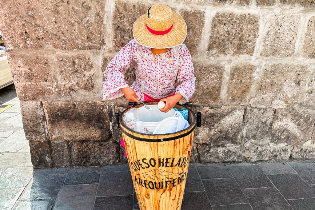 Best things to do in Arequipa: Try some delicious quese helado