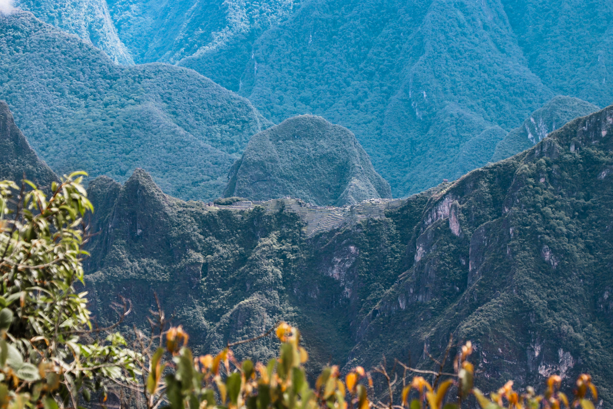 Interesting Facts about Machu Picchu in Peru: View over Machu Picchu from far away Llactapata mountain