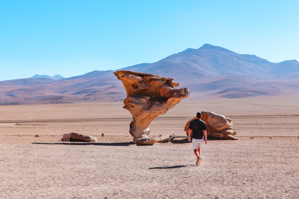 Uyuni Travel Guide: The Tree rock formation in the Salvador Dali Desert in Bolivia